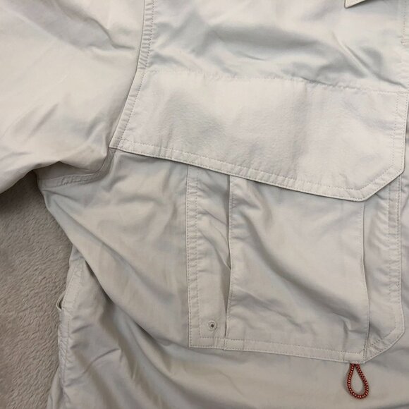 Eddie Bauer Men Shirt Large Short Sleeve Button Up Fishing Outdoors Beige Casual - Picture 6 of 10